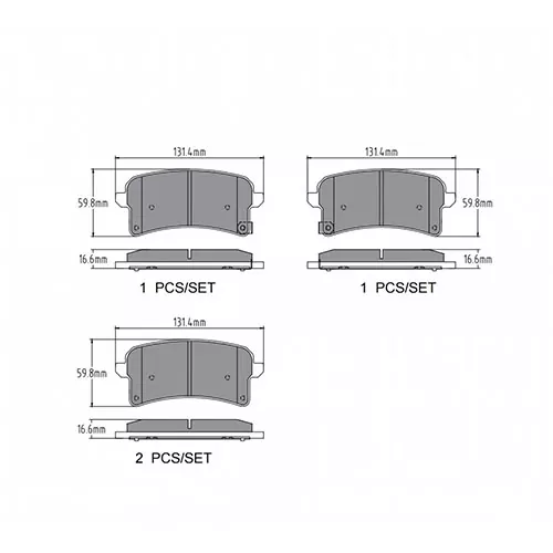 D2107 Ceramic Brake Pad for Great Wall
