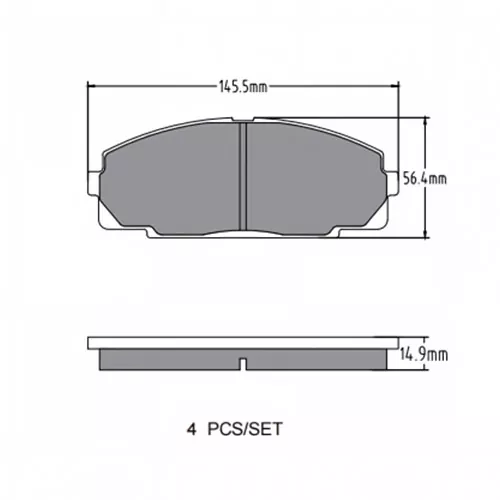 D1344 Semi-metallic Brake Pad for Toyota