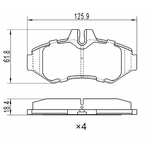 D928 Semi-metallic Brake Pad for Benz